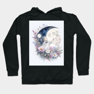 Moon poster art design Hoodie